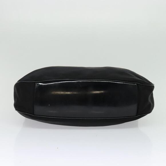 GUCCI Bamboo Hand Bag Nylon Black Silver 001 2404 001 2404 - Picture 9 of 16